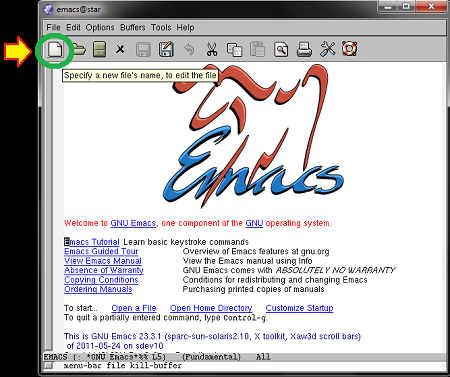 Emacs new file